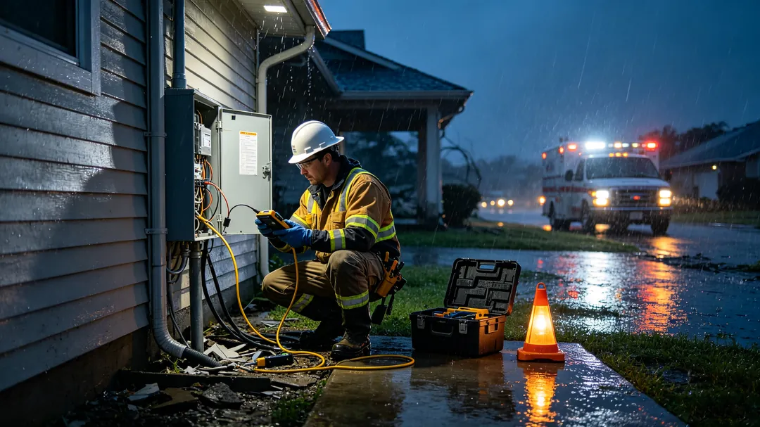Emergency electrician providing 24 hour electrical services and urgent repairs