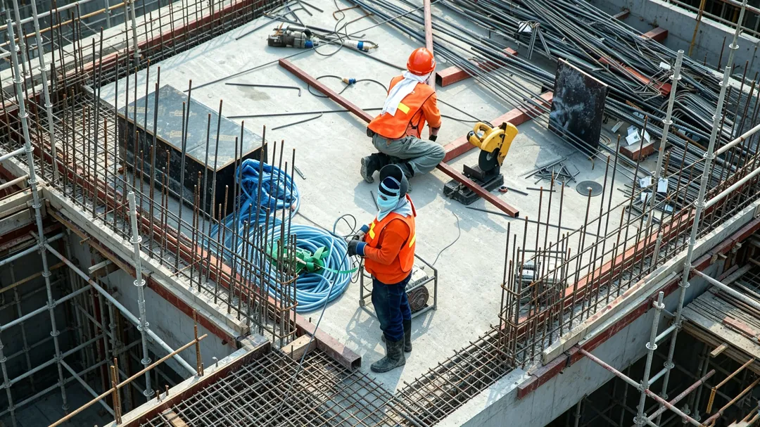 Professional contractor diagnostic tools and emergency repair equipment setup