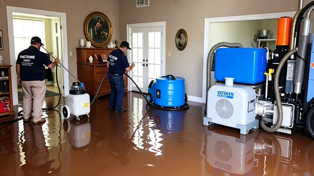 emergency water damage restoration and water extraction process