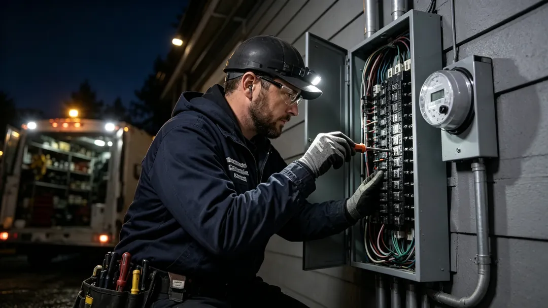 emergency circuit breaker troubleshooting electrician panel inspection