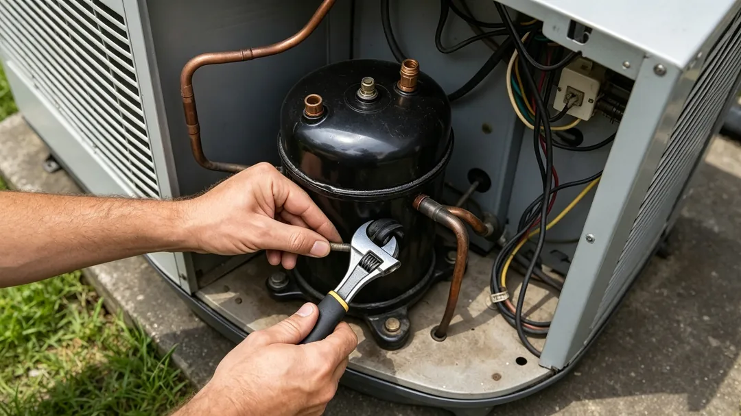 emergency hvac ac compressor frozen evaporator coil refrigerant leak repair